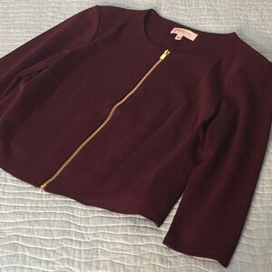 Philosophy Wine-color Jacket with Gold Zipper Size L